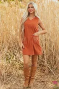 Embroidered Pocket Corduroy Mini Dress-Dresses-Krush Kandy, Women's Online Fashion Boutique Located in Phoenix, Arizona (Scottsdale Area)