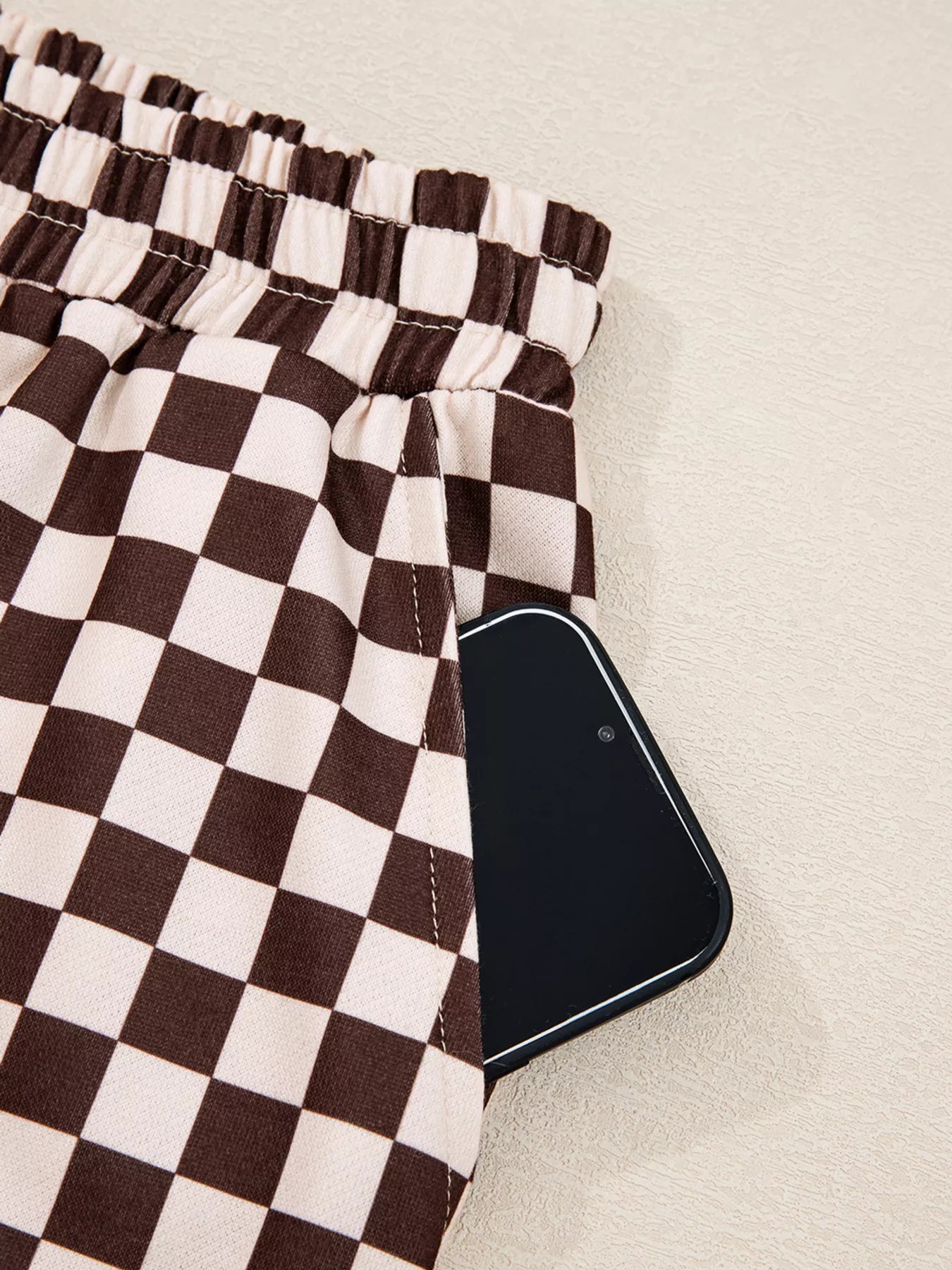 Checkered Drawstring Hoodie and Pants Set-2 Piece Outfit Sets-Krush Kandy, Women's Online Fashion Boutique Located in Phoenix, Arizona (Scottsdale Area)