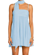 Ruched Square Neck Cami Dress with Scarf-Dresses-Krush Kandy, Women's Online Fashion Boutique Located in Phoenix, Arizona (Scottsdale Area)