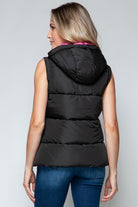 Cozy Chic: Hooded Puffer Vest Black-Vests-Krush Kandy, Women's Online Fashion Boutique Located in Phoenix, Arizona (Scottsdale Area)