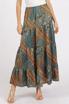 Mittoshop Paisley Patchwork Print Satin Maxi Skirt-Skirts-Krush Kandy, Women's Online Fashion Boutique Located in Phoenix, Arizona (Scottsdale Area)