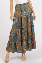 Mittoshop Paisley Patchwork Print Satin Maxi Skirt-Skirts-Krush Kandy, Women's Online Fashion Boutique Located in Phoenix, Arizona (Scottsdale Area)
