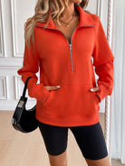 Ivy Lane Half Zip Raglan Sleeve Sweatshirt-Krush Kandy, Women's Online Fashion Boutique Located in Phoenix, Arizona (Scottsdale Area)