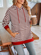 Lovelet Drawstring Striped Long Sleeve Hoodie-Krush Kandy, Women's Online Fashion Boutique Located in Phoenix, Arizona (Scottsdale Area)