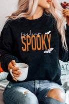 Feeling Spooky Halloween Graphic Sweatshirt-Sweatshirts-Krush Kandy, Women's Online Fashion Boutique Located in Phoenix, Arizona (Scottsdale Area)
