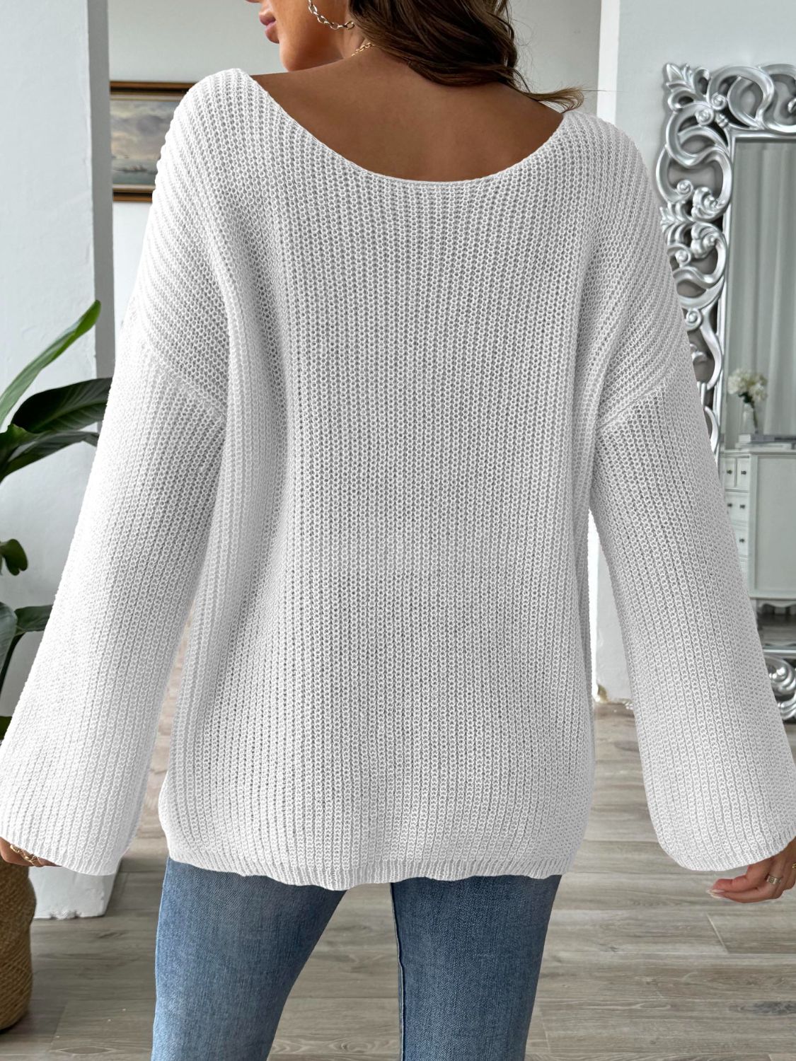 Round Neck Long Sleeve Sweater-Krush Kandy, Women's Online Fashion Boutique Located in Phoenix, Arizona (Scottsdale Area)