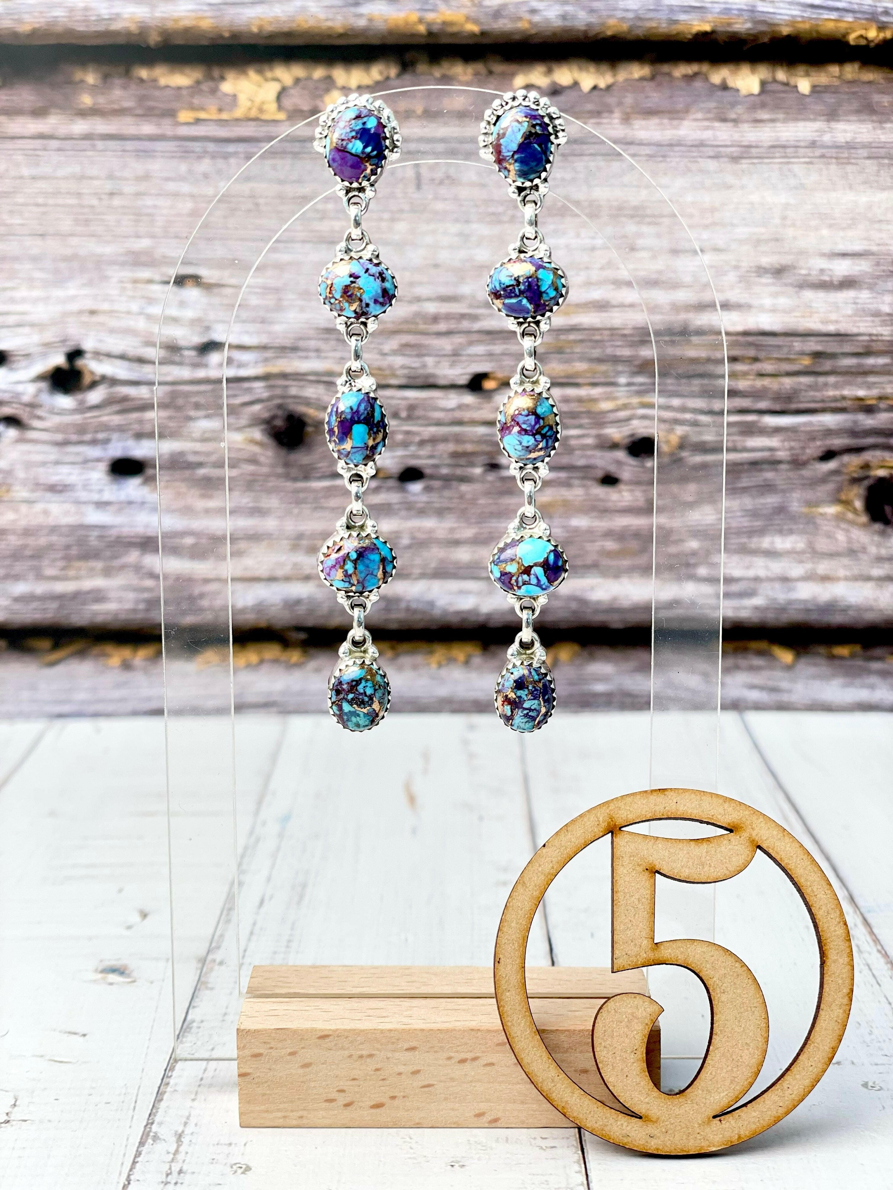 Klassic Dangle Stone Drop Earrings-Earrings-Krush Kandy, Women's Online Fashion Boutique Located in Phoenix, Arizona (Scottsdale Area)