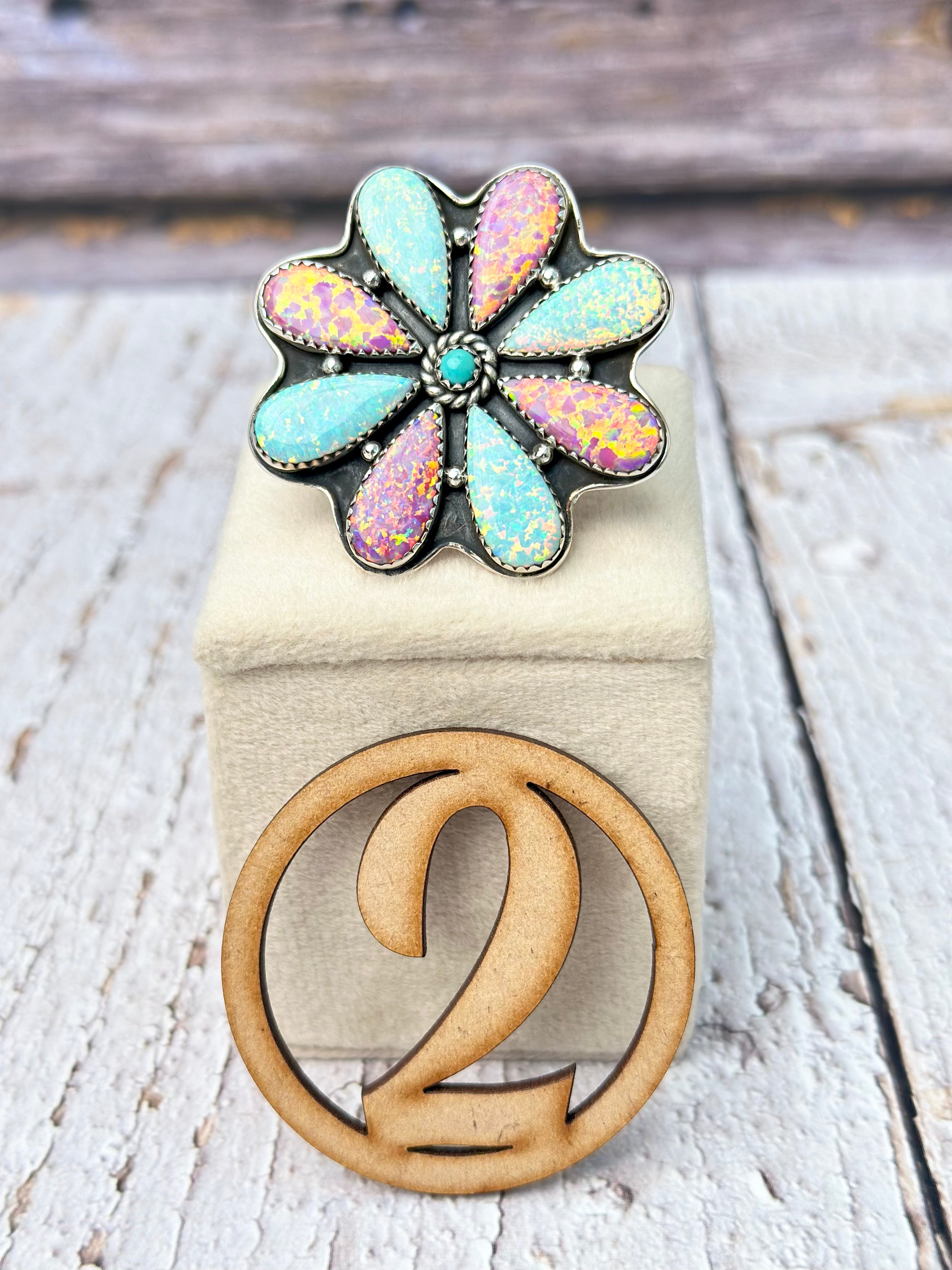 Multi Ultimate Opal Blooming Ring-Rings-Krush Kandy, Women's Online Fashion Boutique Located in Phoenix, Arizona (Scottsdale Area)