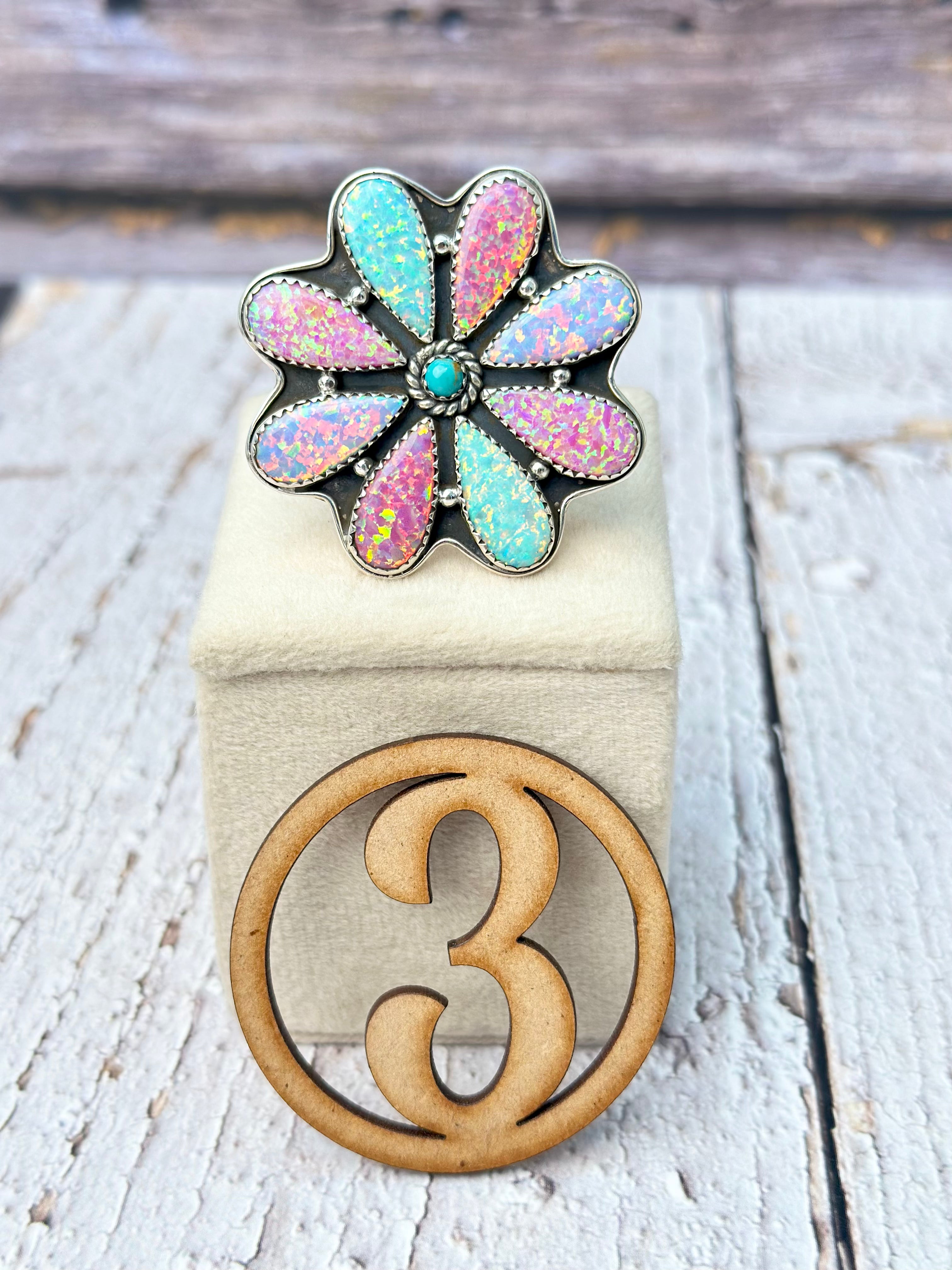 Multi Ultimate Opal Blooming Ring-Rings-Krush Kandy, Women's Online Fashion Boutique Located in Phoenix, Arizona (Scottsdale Area)
