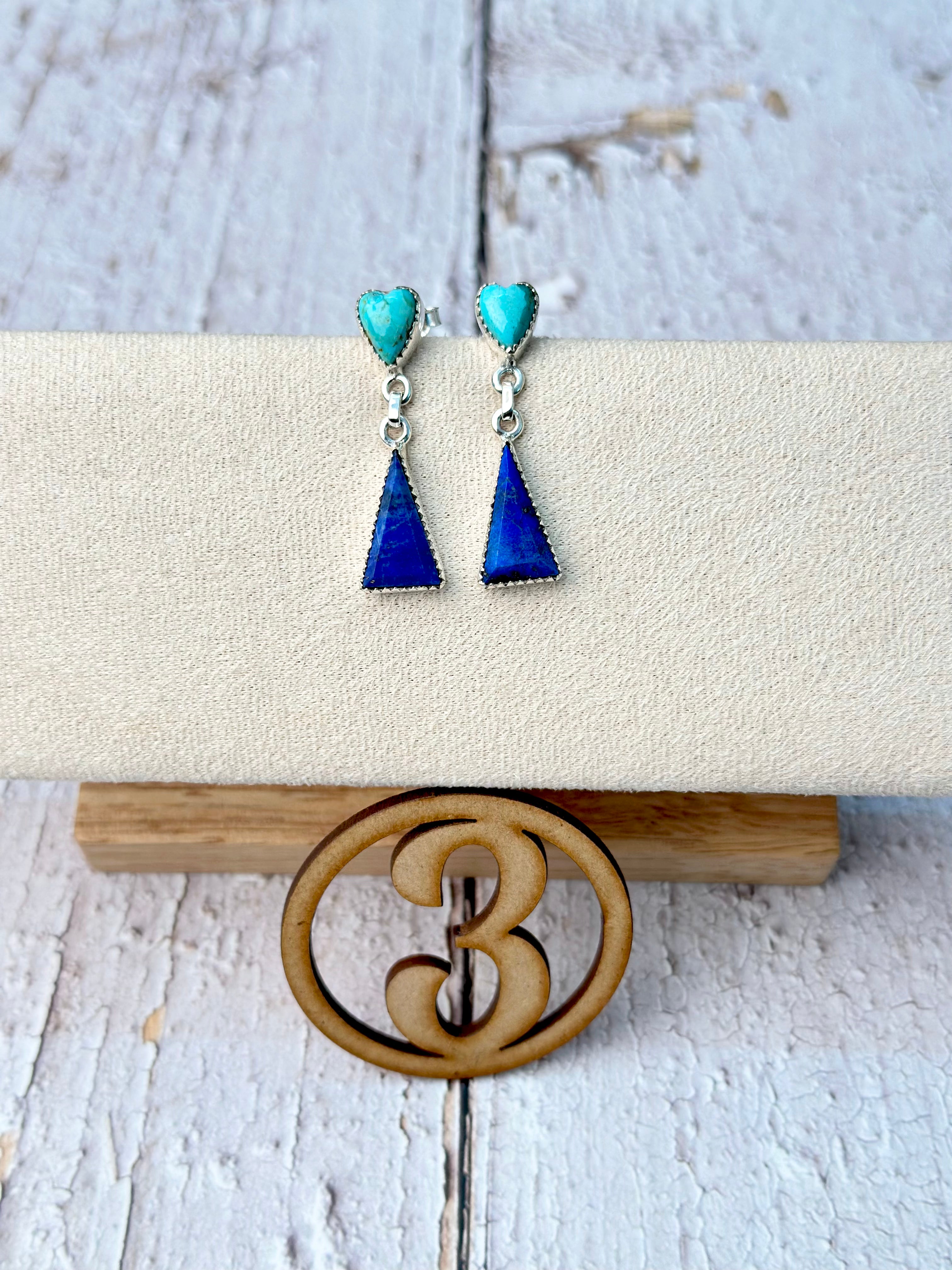 Turquoise & Lapis Earrings-Earrings-Krush Kandy, Women's Online Fashion Boutique Located in Phoenix, Arizona (Scottsdale Area)