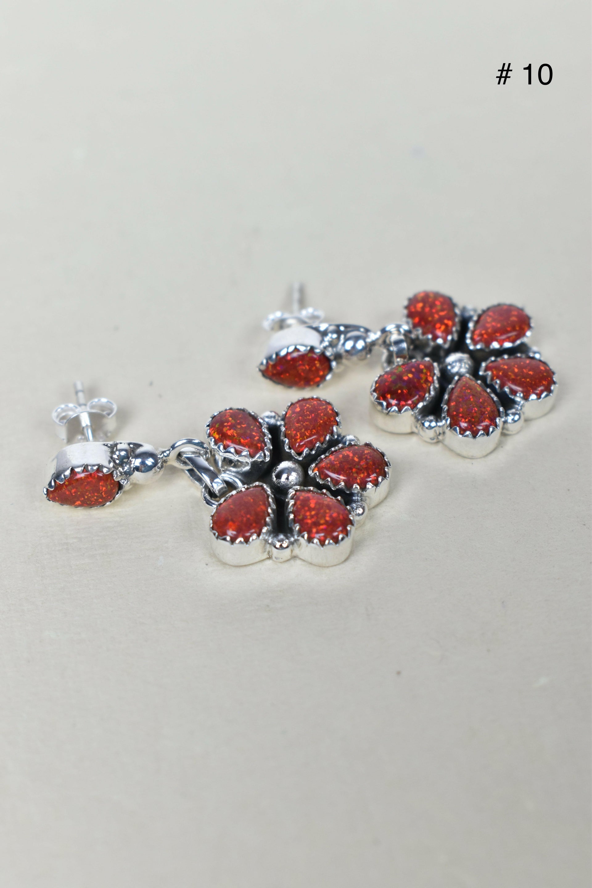 Pentapetal Post Sterling Silver Earrings-Drop Earrings-Krush Kandy, Women's Online Fashion Boutique Located in Phoenix, Arizona (Scottsdale Area)