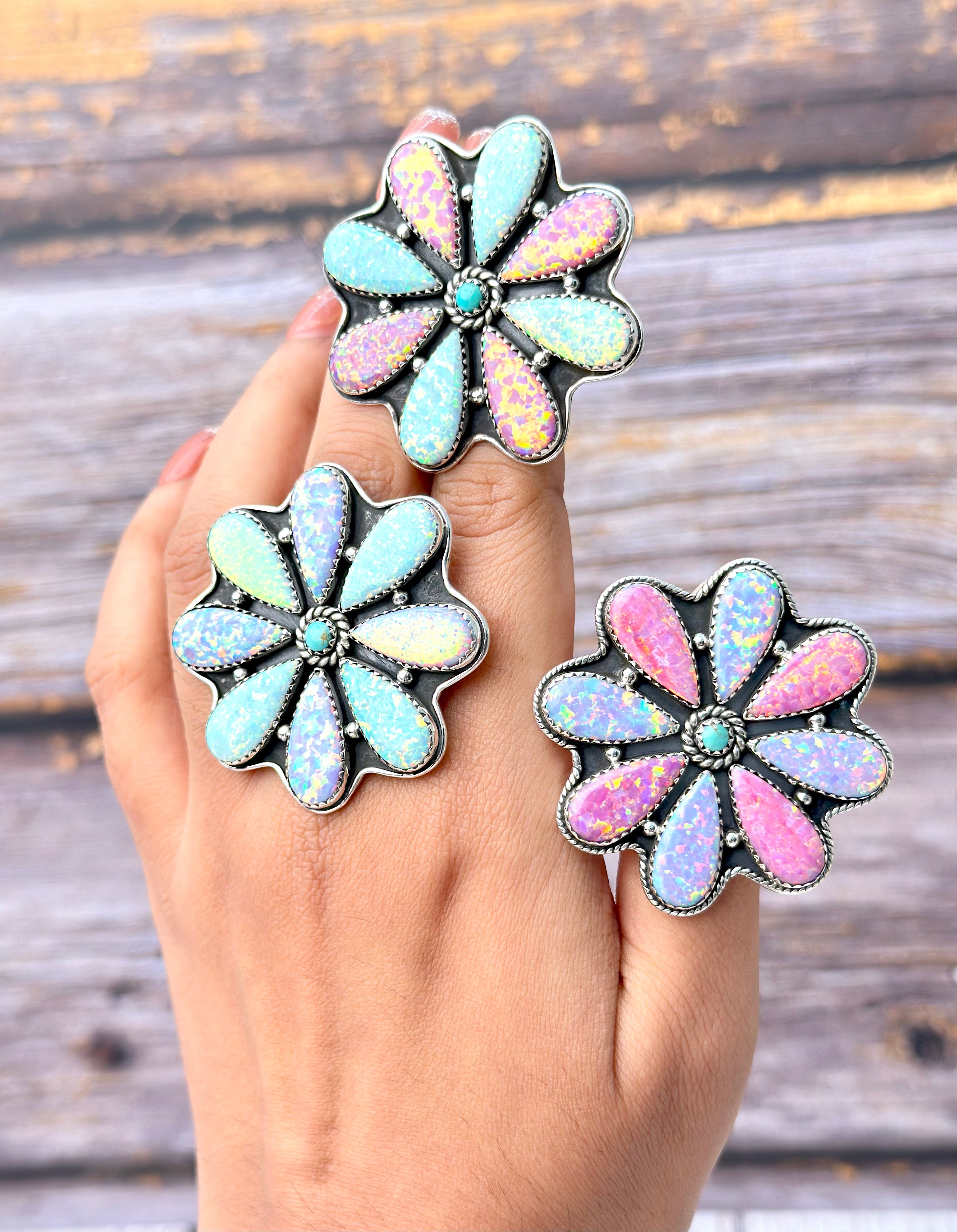 Multi Ultimate Opal Blooming Ring-Rings-Krush Kandy, Women's Online Fashion Boutique Located in Phoenix, Arizona (Scottsdale Area)