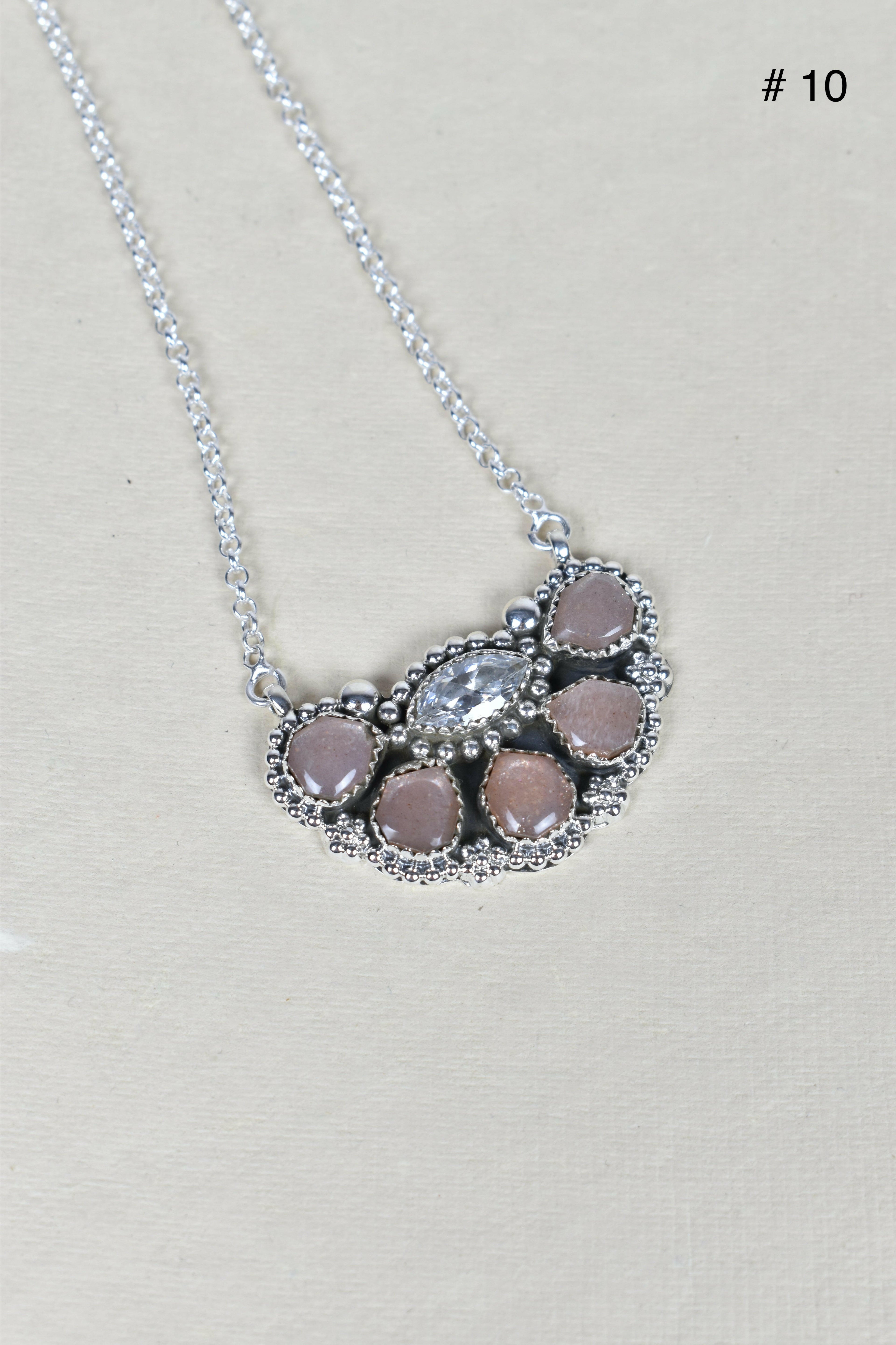 Paw Pad CZ & Stone Necklace-Pendant Necklaces-Krush Kandy, Women's Online Fashion Boutique Located in Phoenix, Arizona (Scottsdale Area)