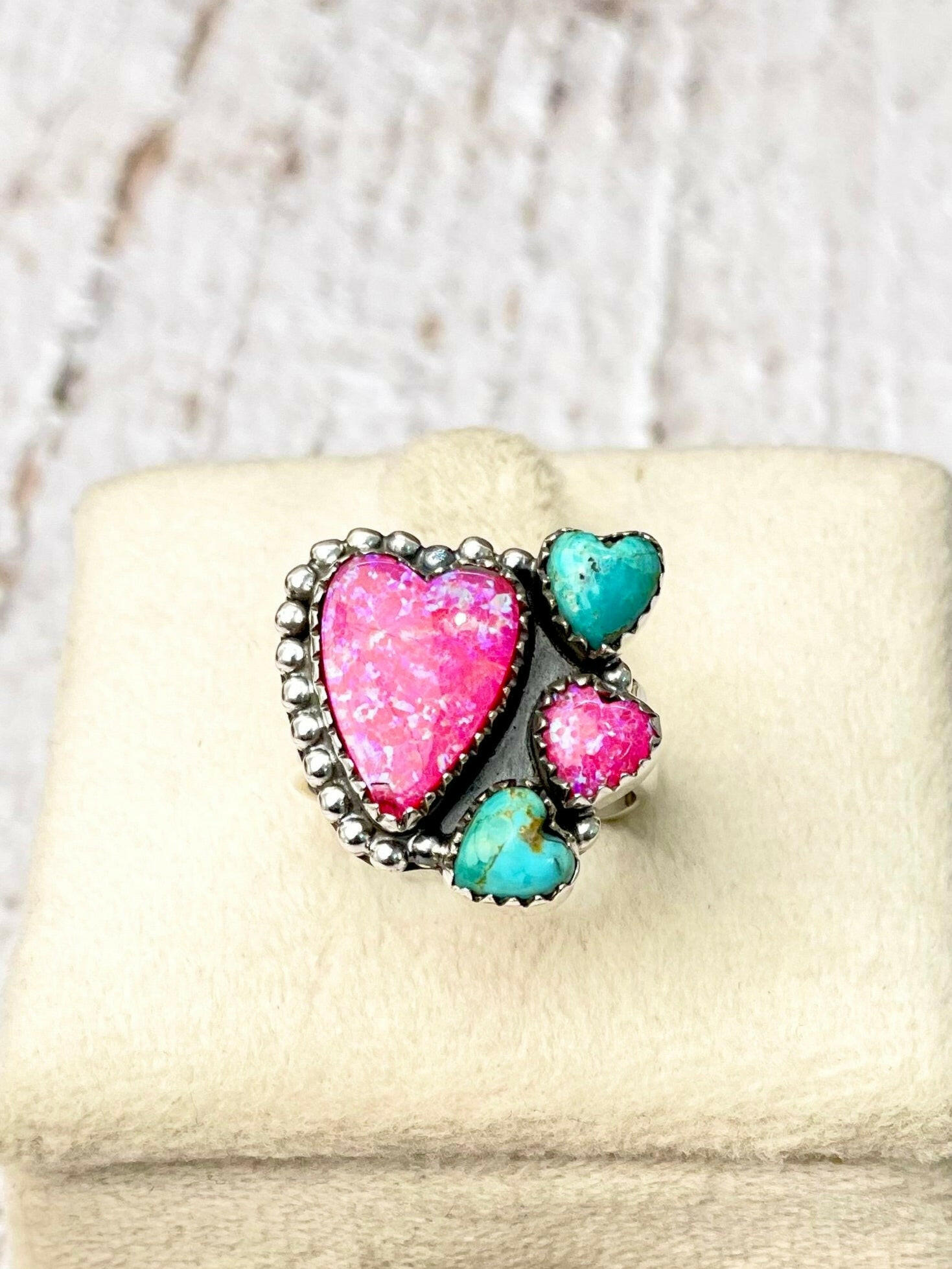 Feel The Love Heart Cluster Rings-Ring Sizers-Krush Kandy, Women's Online Fashion Boutique Located in Phoenix, Arizona (Scottsdale Area)