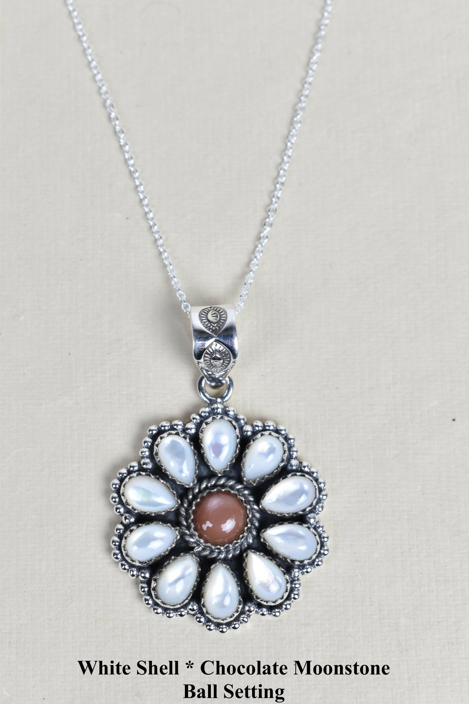 Daisy Days Sterling Silver & Stone Cluster Necklaces-Pendant Necklaces-Krush Kandy, Women's Online Fashion Boutique Located in Phoenix, Arizona (Scottsdale Area)