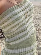 Contrast Striped Tube Top and Skirt Sweater Set-Krush Kandy, Women's Online Fashion Boutique Located in Phoenix, Arizona (Scottsdale Area)