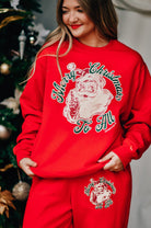 Vintage Santa Red Sweatshirt-Krush Kandy, Women's Online Fashion Boutique Located in Phoenix, Arizona (Scottsdale Area)