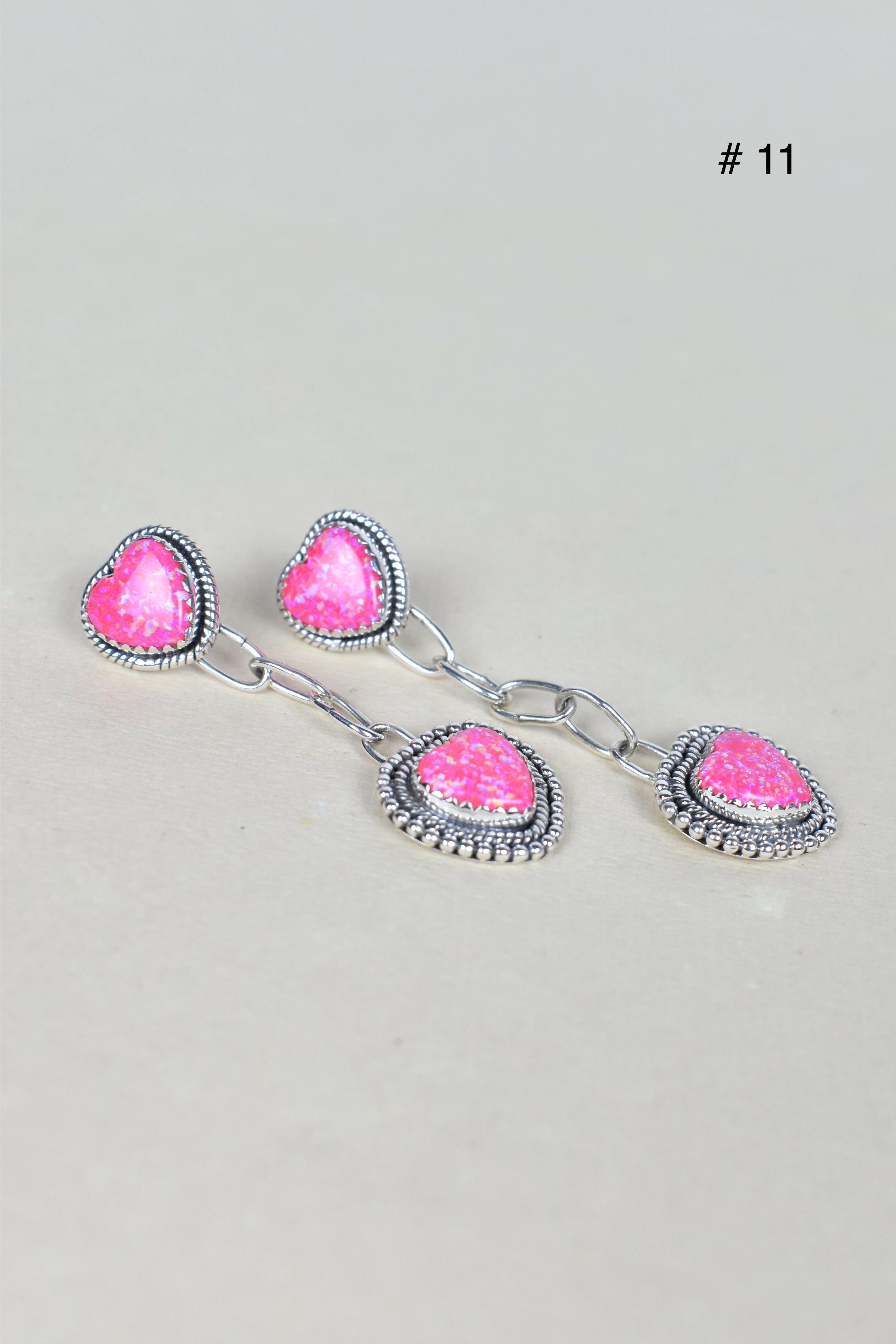 Gem Duet Chain Drop Earrings-Drop Earrings-Krush Kandy, Women's Online Fashion Boutique Located in Phoenix, Arizona (Scottsdale Area)