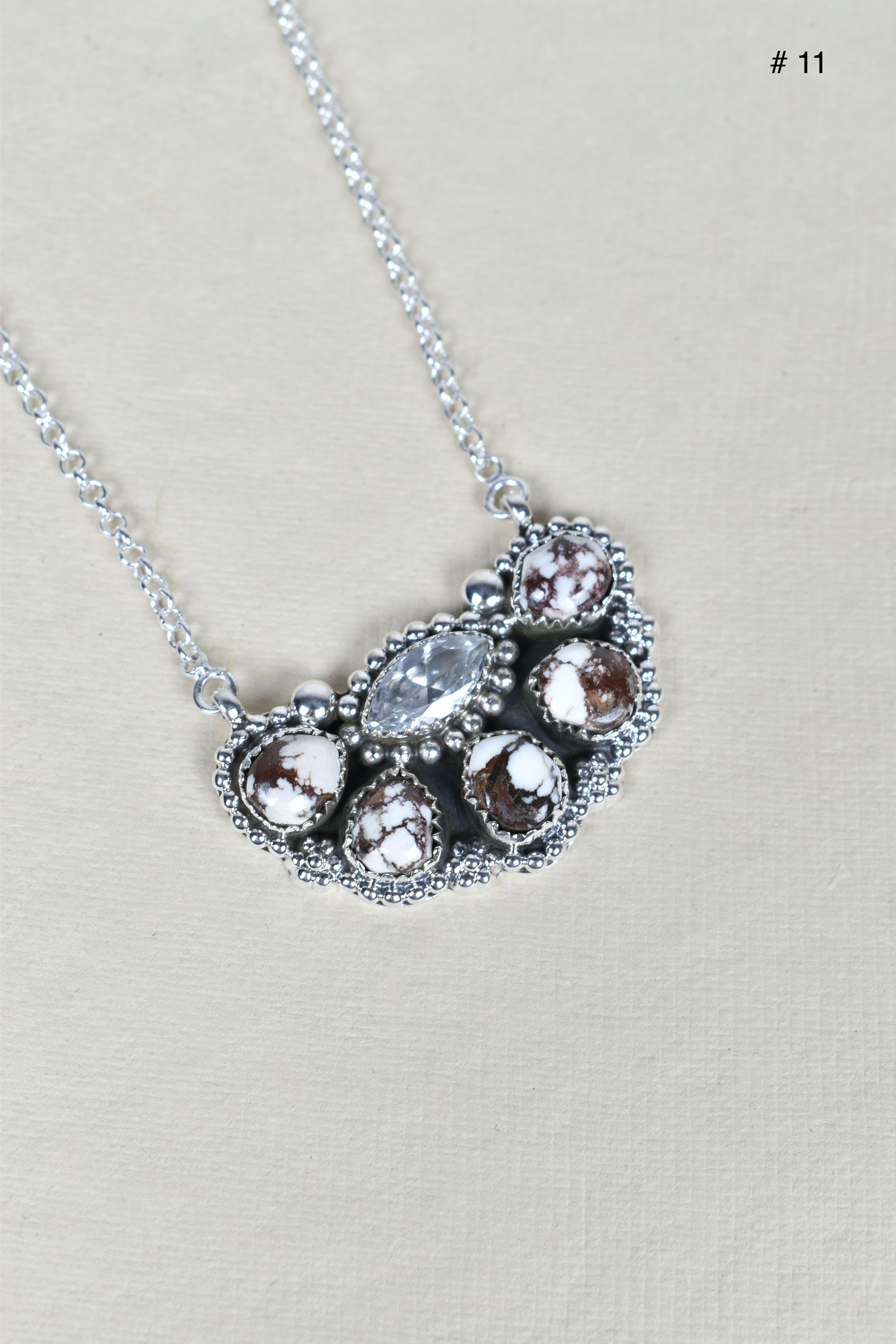 Paw Pad CZ & Stone Necklace-Pendant Necklaces-Krush Kandy, Women's Online Fashion Boutique Located in Phoenix, Arizona (Scottsdale Area)
