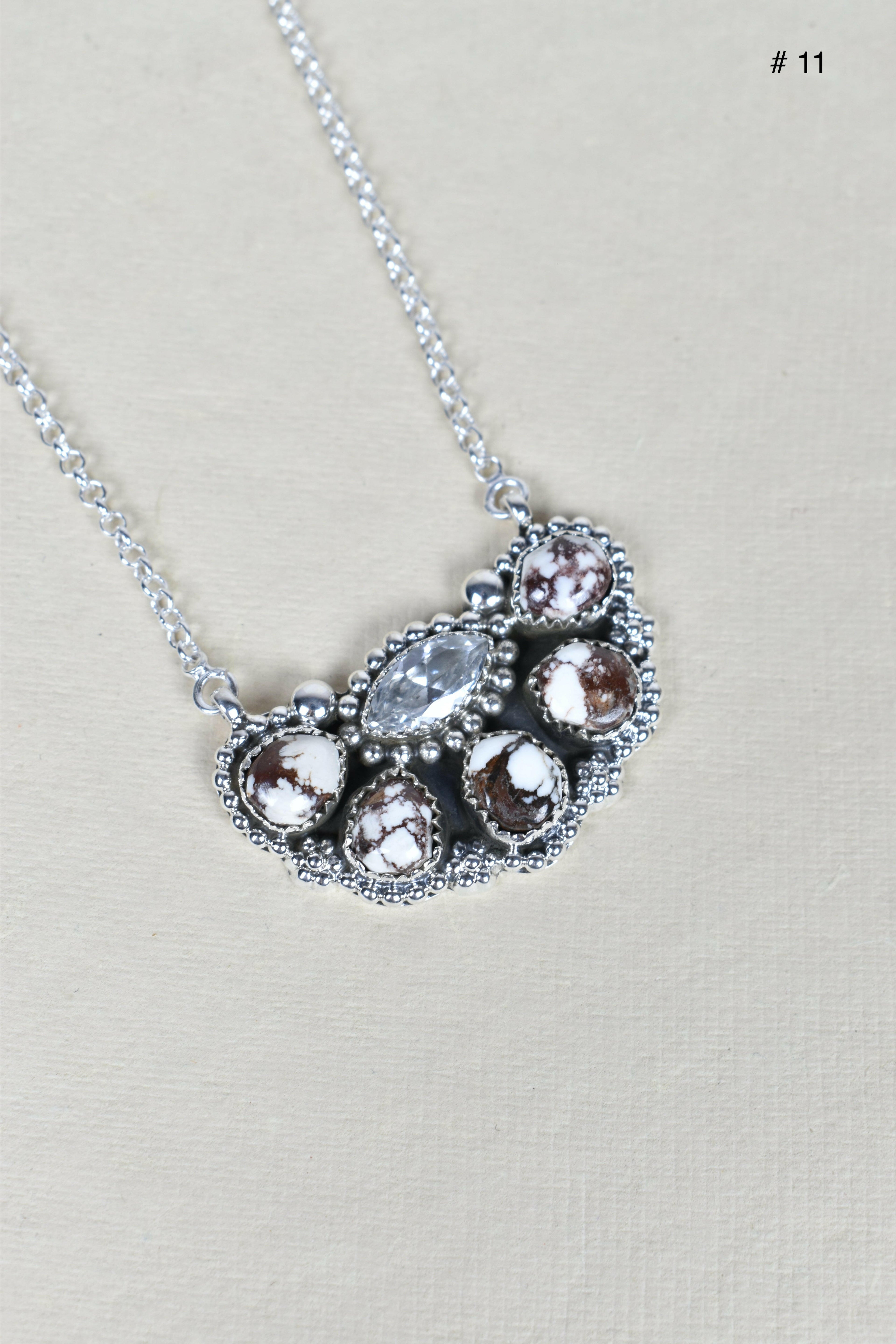 Paw Pad CZ & Stone Necklace-Pendant Necklaces-Krush Kandy, Women's Online Fashion Boutique Located in Phoenix, Arizona (Scottsdale Area)