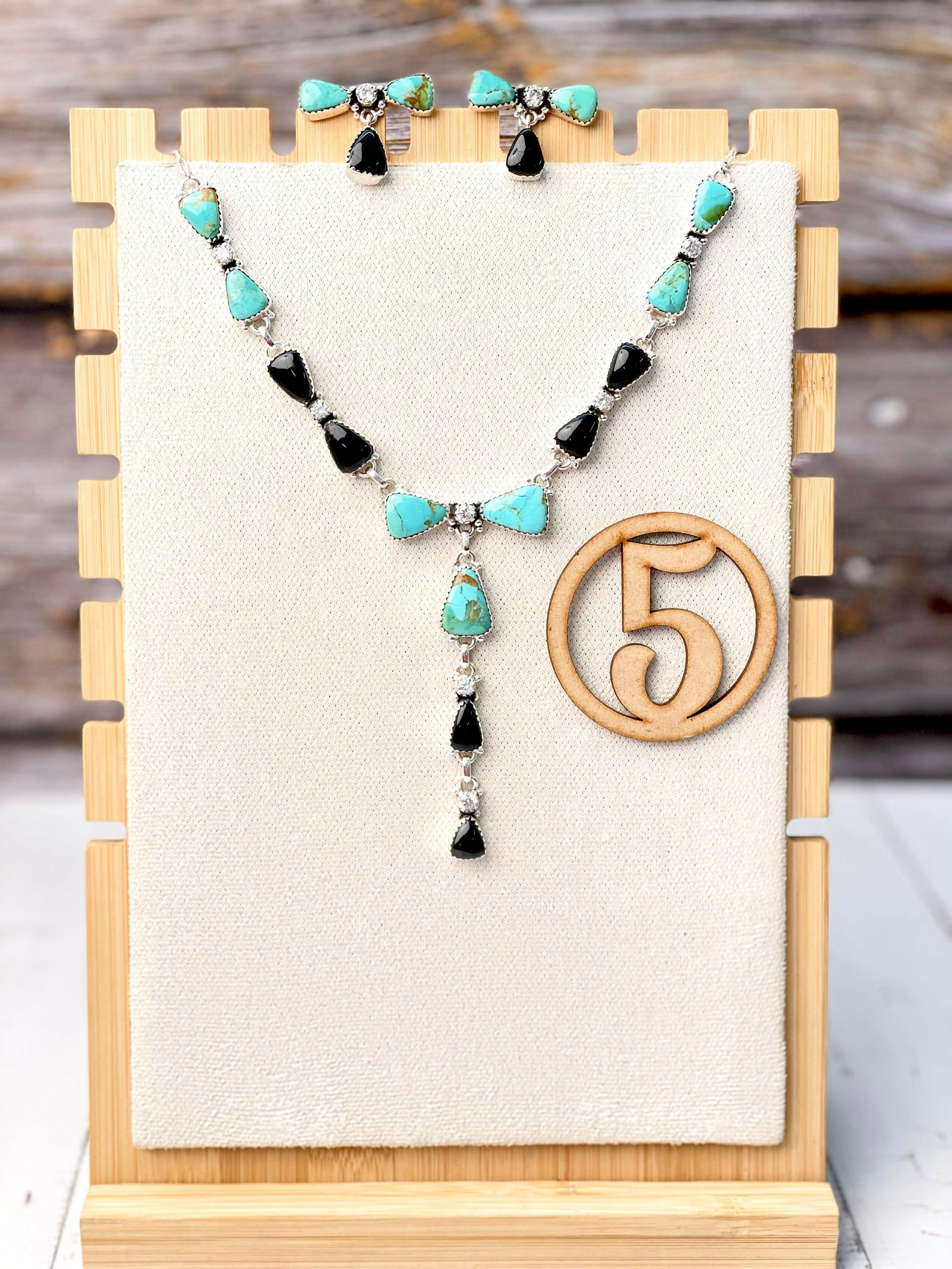 Cute As A Bow Necklace & Earrings Sets-Necklaces-Krush Kandy, Women's Online Fashion Boutique Located in Phoenix, Arizona (Scottsdale Area)