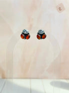 Amber, Turquoise & Crystal Boho Earrings-Earrings-Krush Kandy, Women's Online Fashion Boutique Located in Phoenix, Arizona (Scottsdale Area)