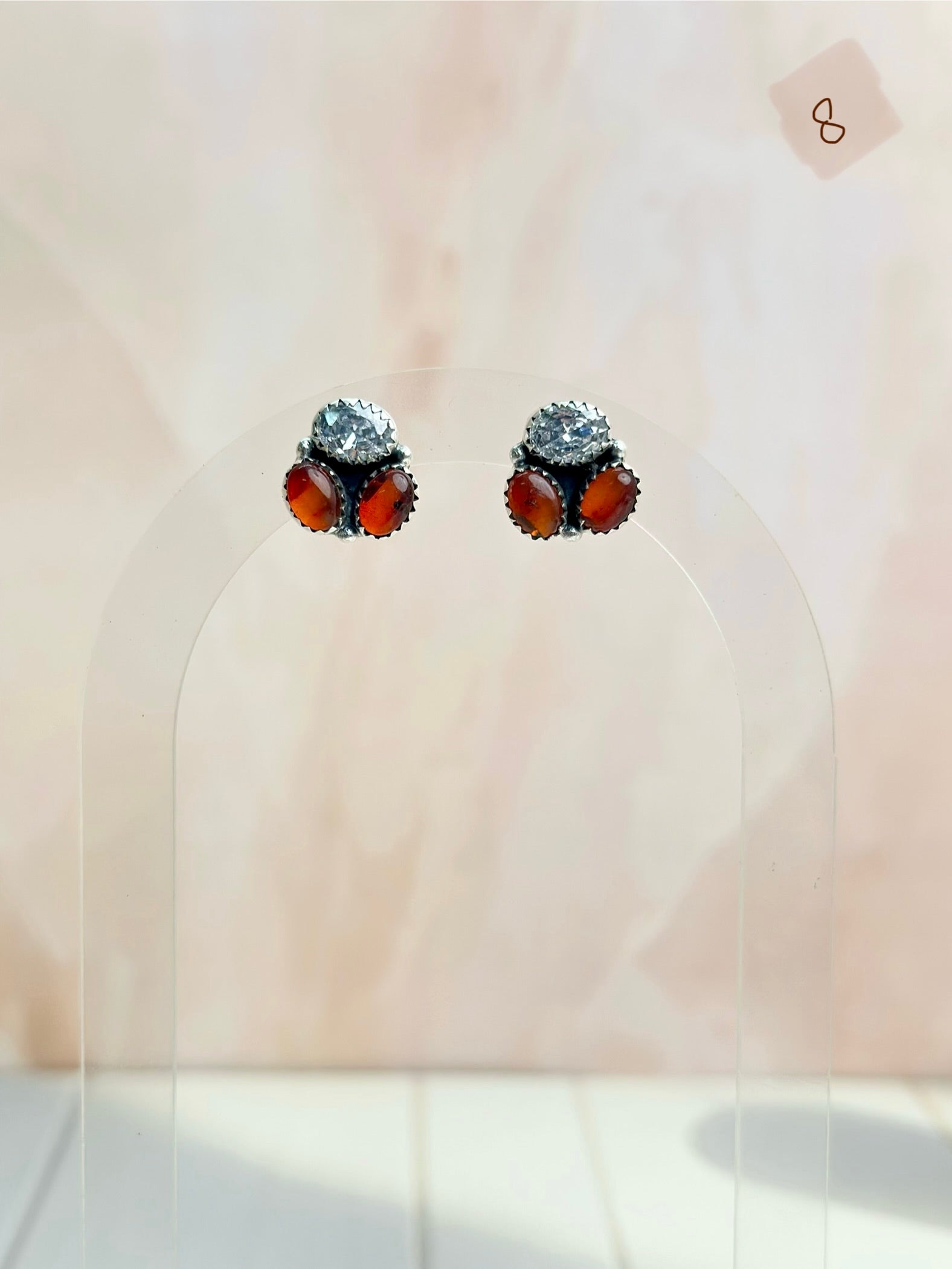Amber, Turquoise & Crystal Boho Earrings-Earrings-Krush Kandy, Women's Online Fashion Boutique Located in Phoenix, Arizona (Scottsdale Area)