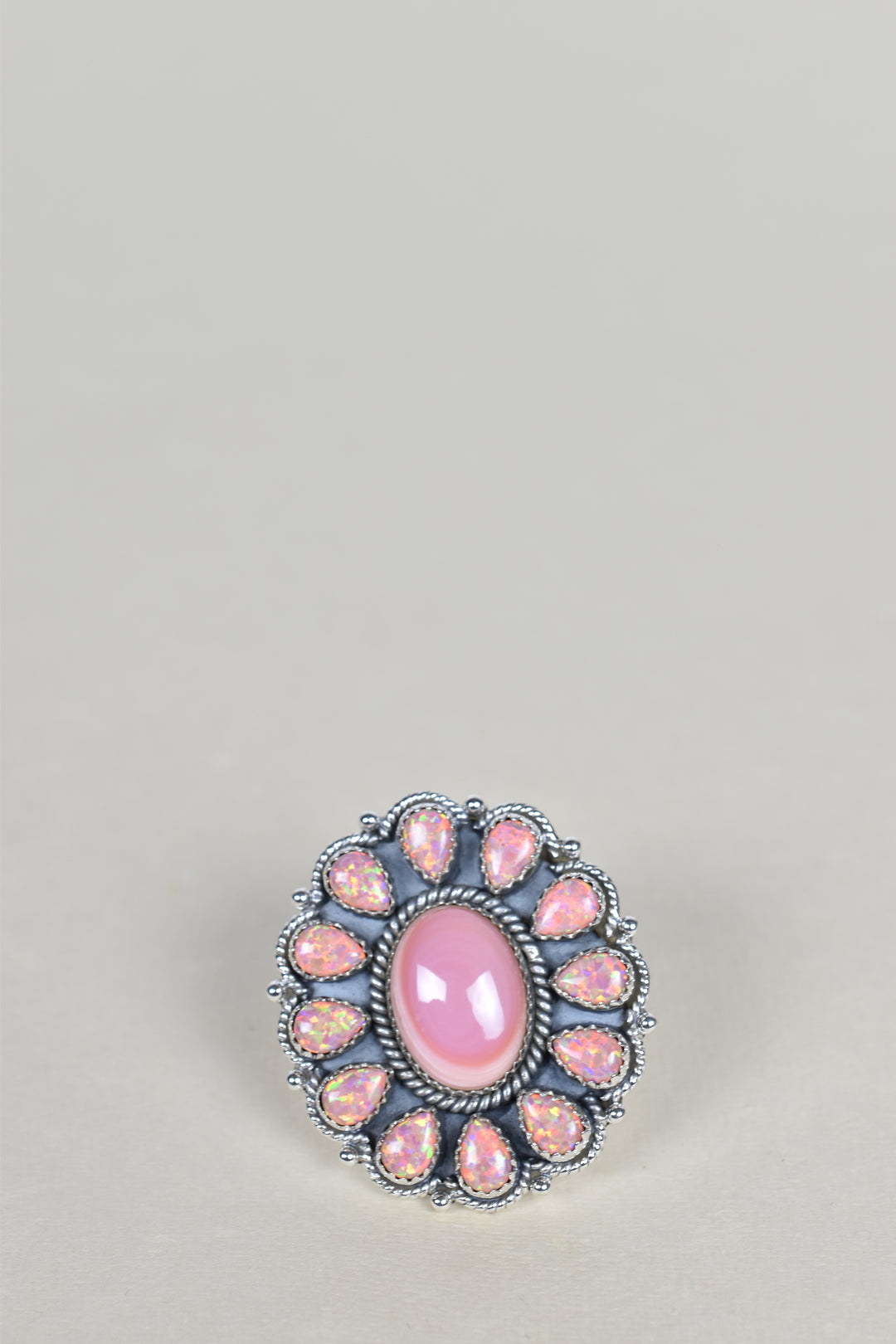 Pink Conch & Peach Opal One of A Kind Ring-Rings-Krush Kandy, Women's Online Fashion Boutique Located in Phoenix, Arizona (Scottsdale Area)