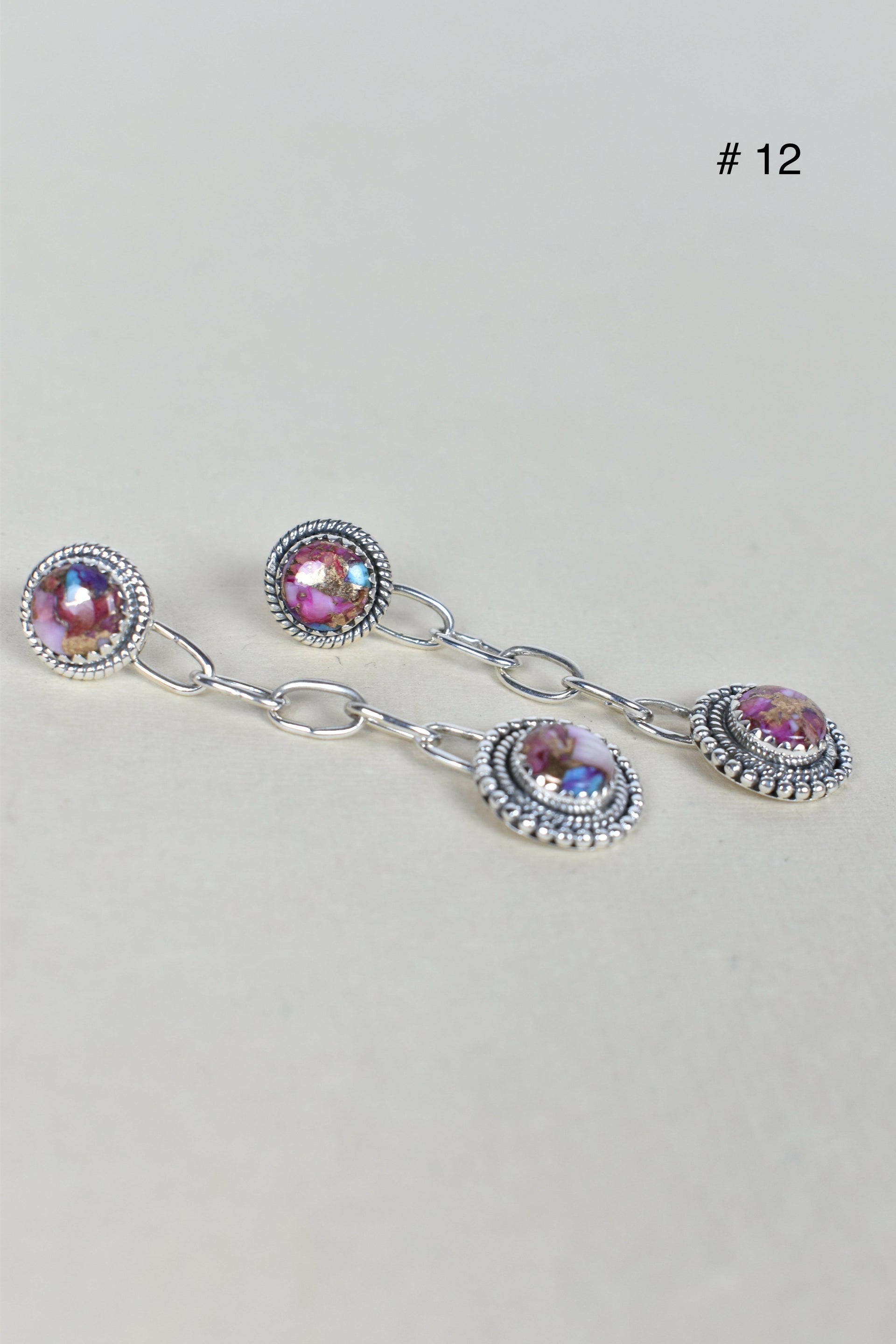 Gem Duet Chain Drop Earrings-Drop Earrings-Krush Kandy, Women's Online Fashion Boutique Located in Phoenix, Arizona (Scottsdale Area)