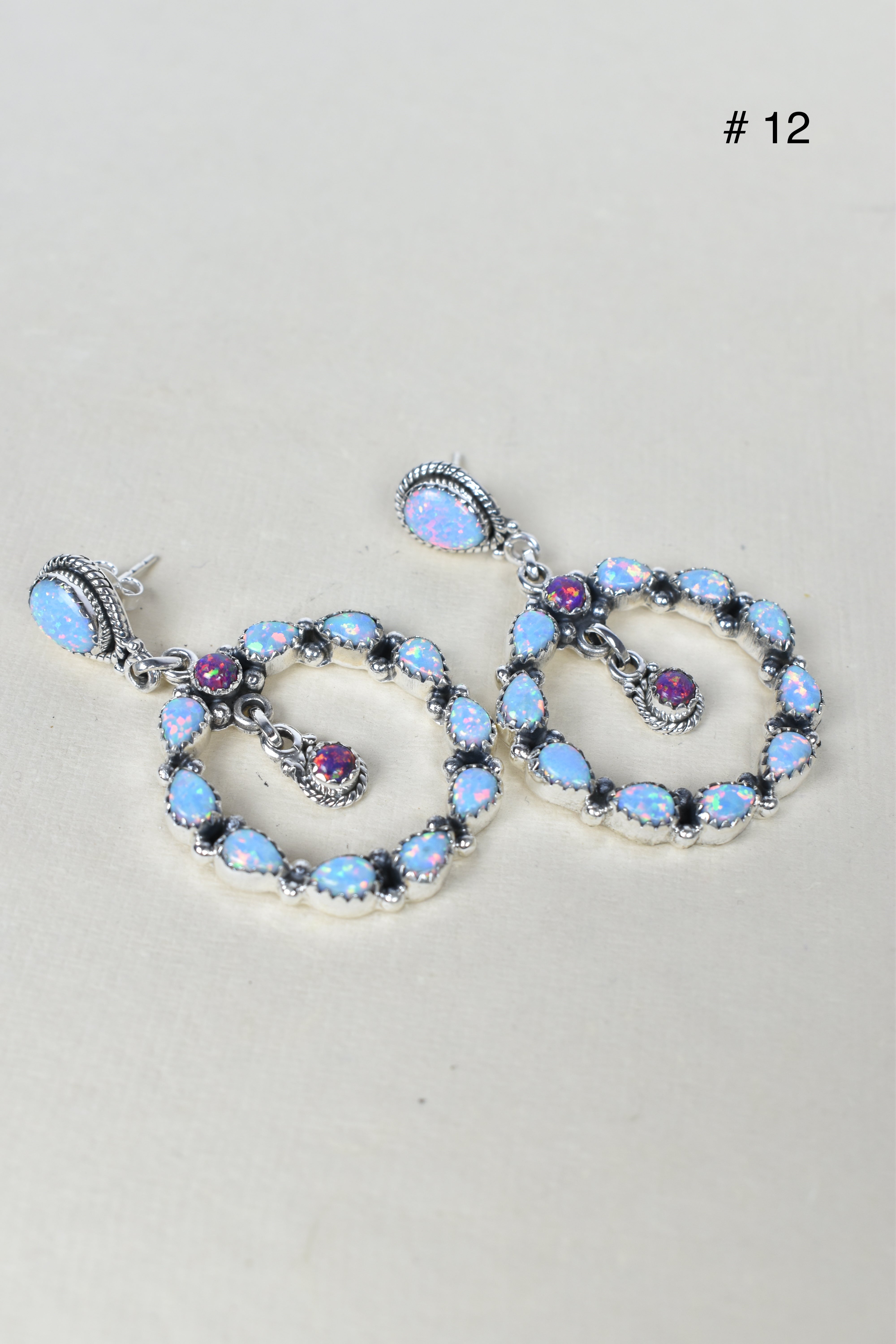 Jeweled Hoop Swing Sterling Silver Earrings-Earrings-Krush Kandy, Women's Online Fashion Boutique Located in Phoenix, Arizona (Scottsdale Area)