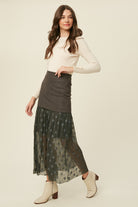 Lace Contrast Maxi Skirt-Skirts-Krush Kandy, Women's Online Fashion Boutique Located in Phoenix, Arizona (Scottsdale Area)