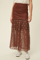 Lace Contrast Maxi Skirt-Skirts-Krush Kandy, Women's Online Fashion Boutique Located in Phoenix, Arizona (Scottsdale Area)