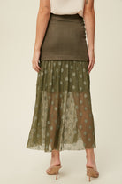 Lace Contrast Maxi Skirt-Skirts-Krush Kandy, Women's Online Fashion Boutique Located in Phoenix, Arizona (Scottsdale Area)