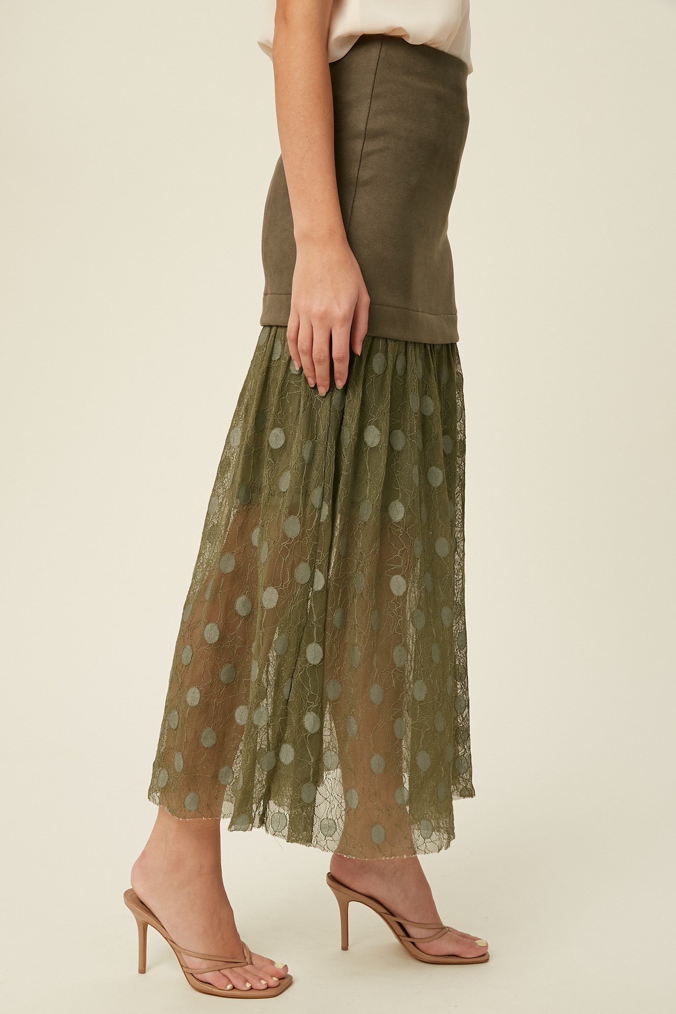 Lace Contrast Maxi Skirt-Skirts-Krush Kandy, Women's Online Fashion Boutique Located in Phoenix, Arizona (Scottsdale Area)