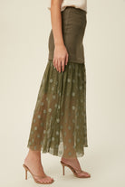 Lace Contrast Maxi Skirt-Skirts-Krush Kandy, Women's Online Fashion Boutique Located in Phoenix, Arizona (Scottsdale Area)