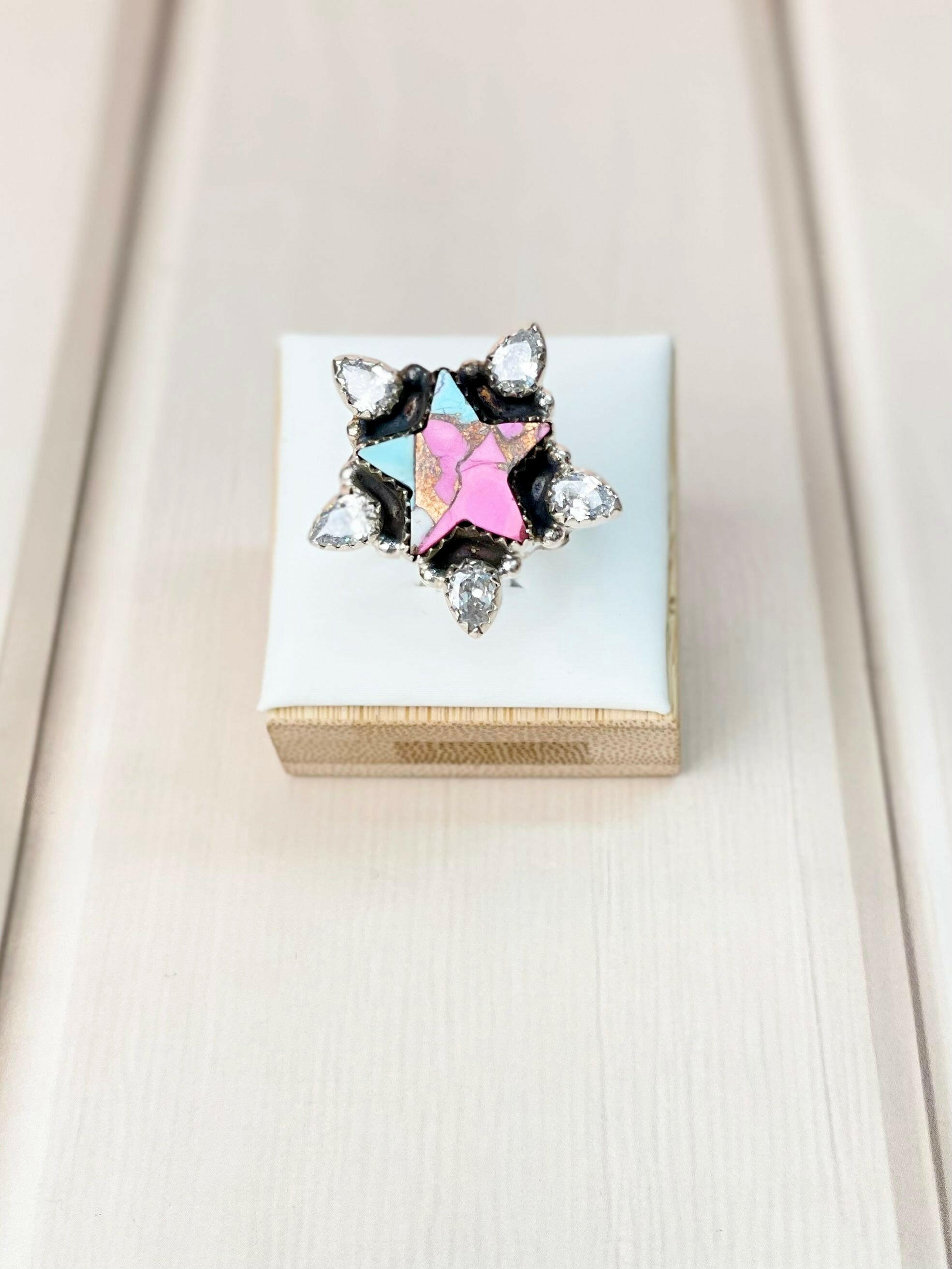 Whimsical Star Cotton Candy Ring-Rings-Krush Kandy, Women's Online Fashion Boutique Located in Phoenix, Arizona (Scottsdale Area)