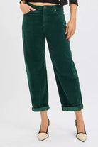 RISEN High Rise Crop Barrel Cordurory Pants-pants-Krush Kandy, Women's Online Fashion Boutique Located in Phoenix, Arizona (Scottsdale Area)
