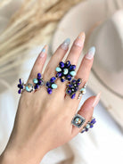 Berry & Mint Dahlia Rings-Rings-Krush Kandy, Women's Online Fashion Boutique Located in Phoenix, Arizona (Scottsdale Area)