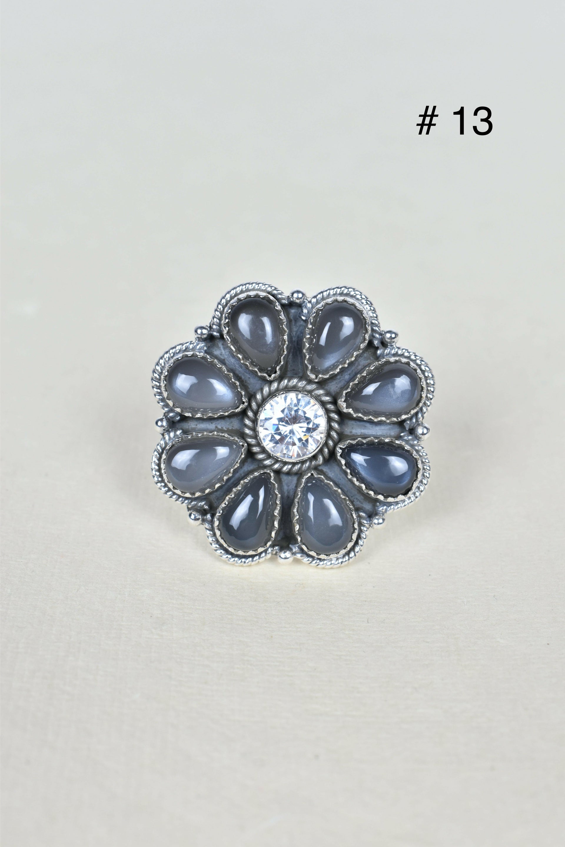 ONE OF A KIND STERLING SILVER CRYSTAL CLUSTER RINGS-Cluster Rings-Krush Kandy, Women's Online Fashion Boutique Located in Phoenix, Arizona (Scottsdale Area)