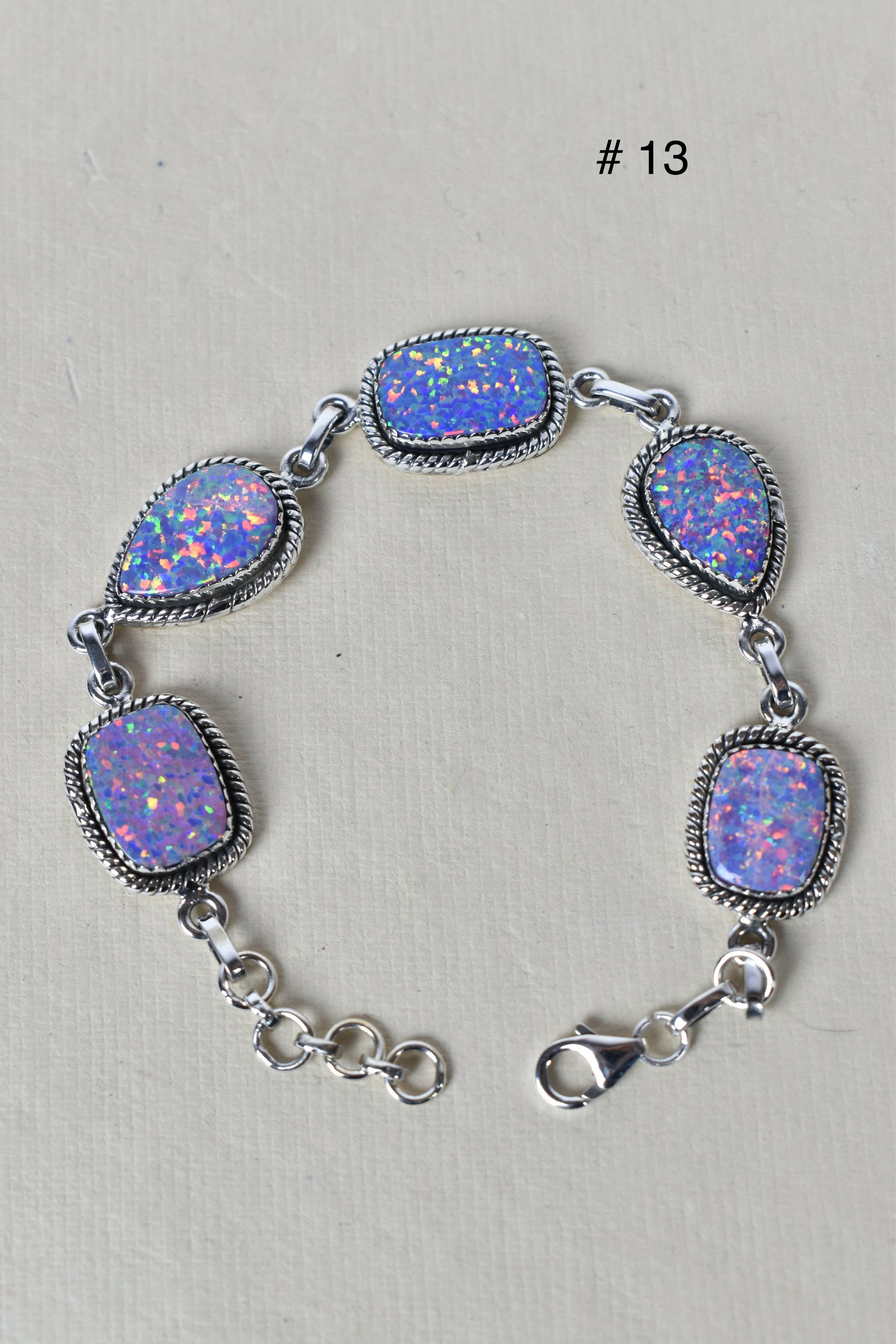 ONE OF A KIND STERLING SILVER 5 STONE BRACELET-Gemstone Bracelets-Krush Kandy, Women's Online Fashion Boutique Located in Phoenix, Arizona (Scottsdale Area)