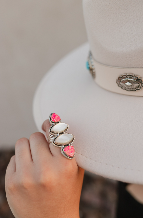 Krush Exclusive White Shell Crawler Ring-Crawler Rings-Krush Kandy, Women's Online Fashion Boutique Located in Phoenix, Arizona (Scottsdale Area)