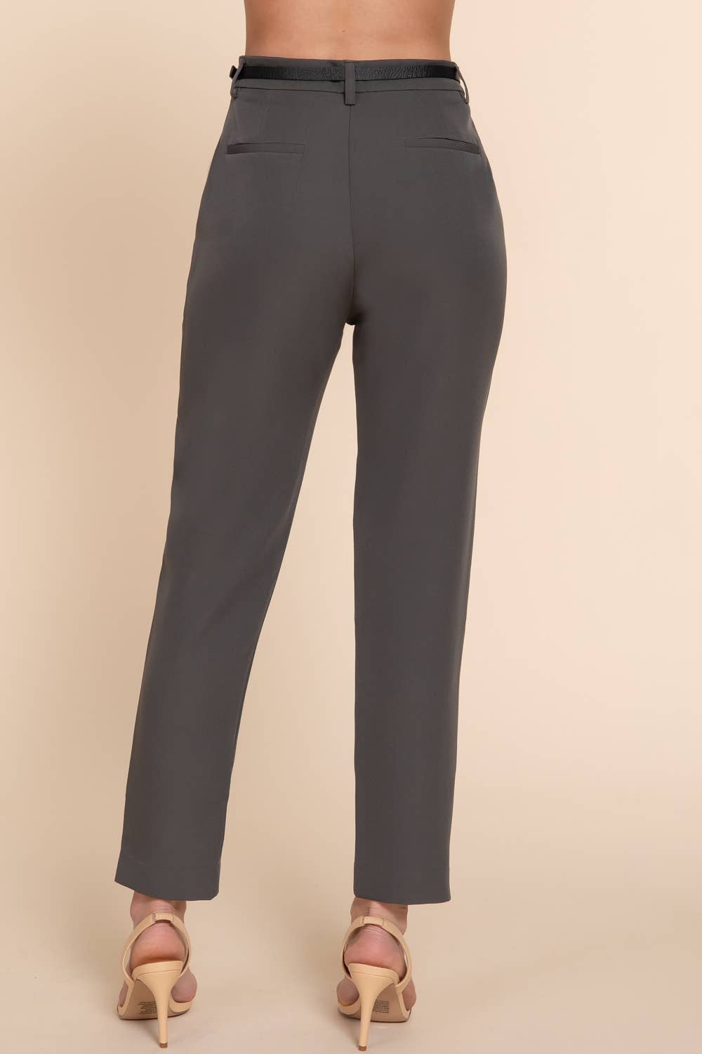 Classic Woven Pants With Belt-Pants-Krush Kandy, Women's Online Fashion Boutique Located in Phoenix, Arizona (Scottsdale Area)