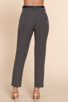 Classic Woven Pants With Belt-Pants-Krush Kandy, Women's Online Fashion Boutique Located in Phoenix, Arizona (Scottsdale Area)