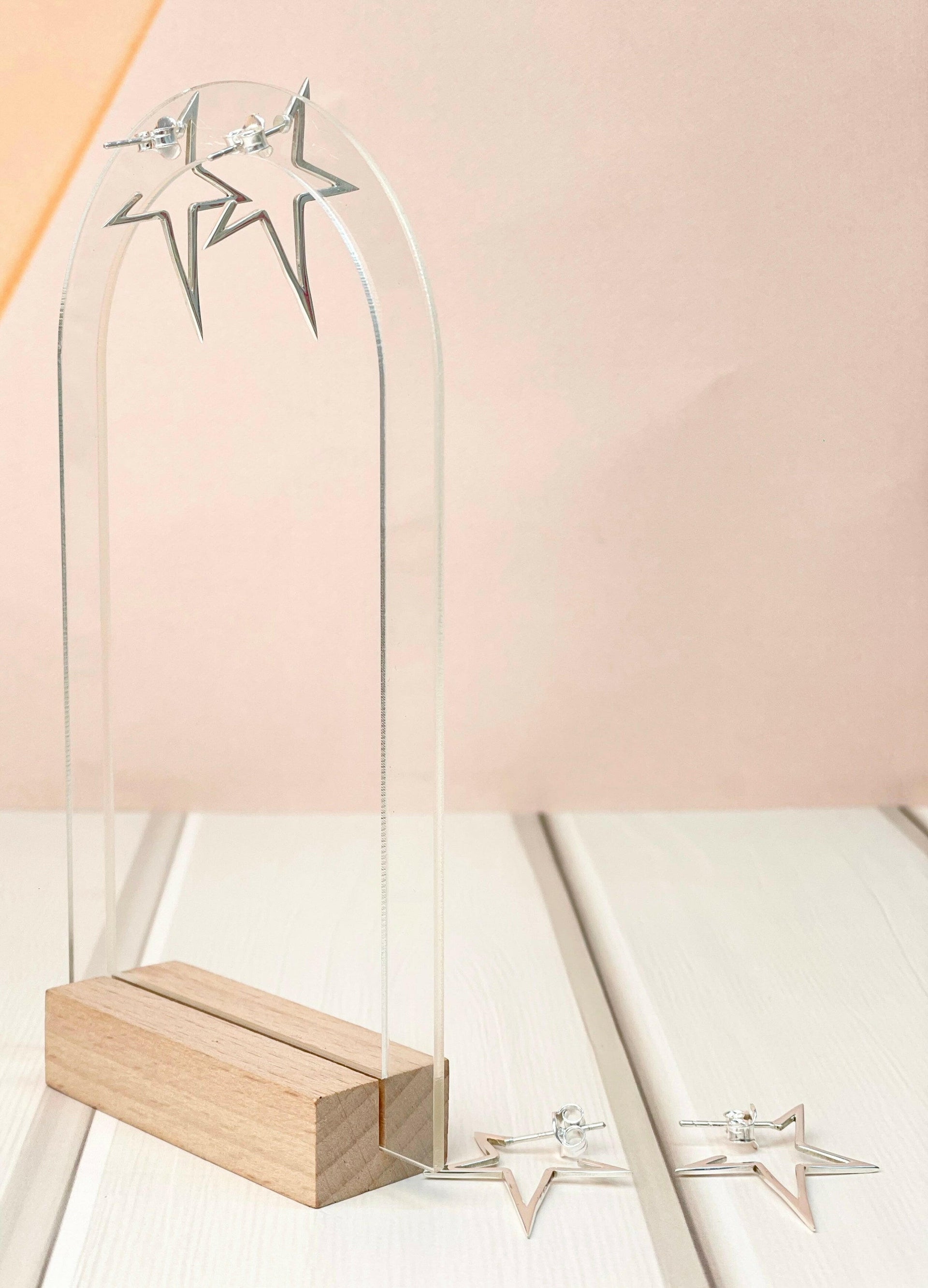 Twilight Silver Star Earrings-Earrings-Krush Kandy, Women's Online Fashion Boutique Located in Phoenix, Arizona (Scottsdale Area)