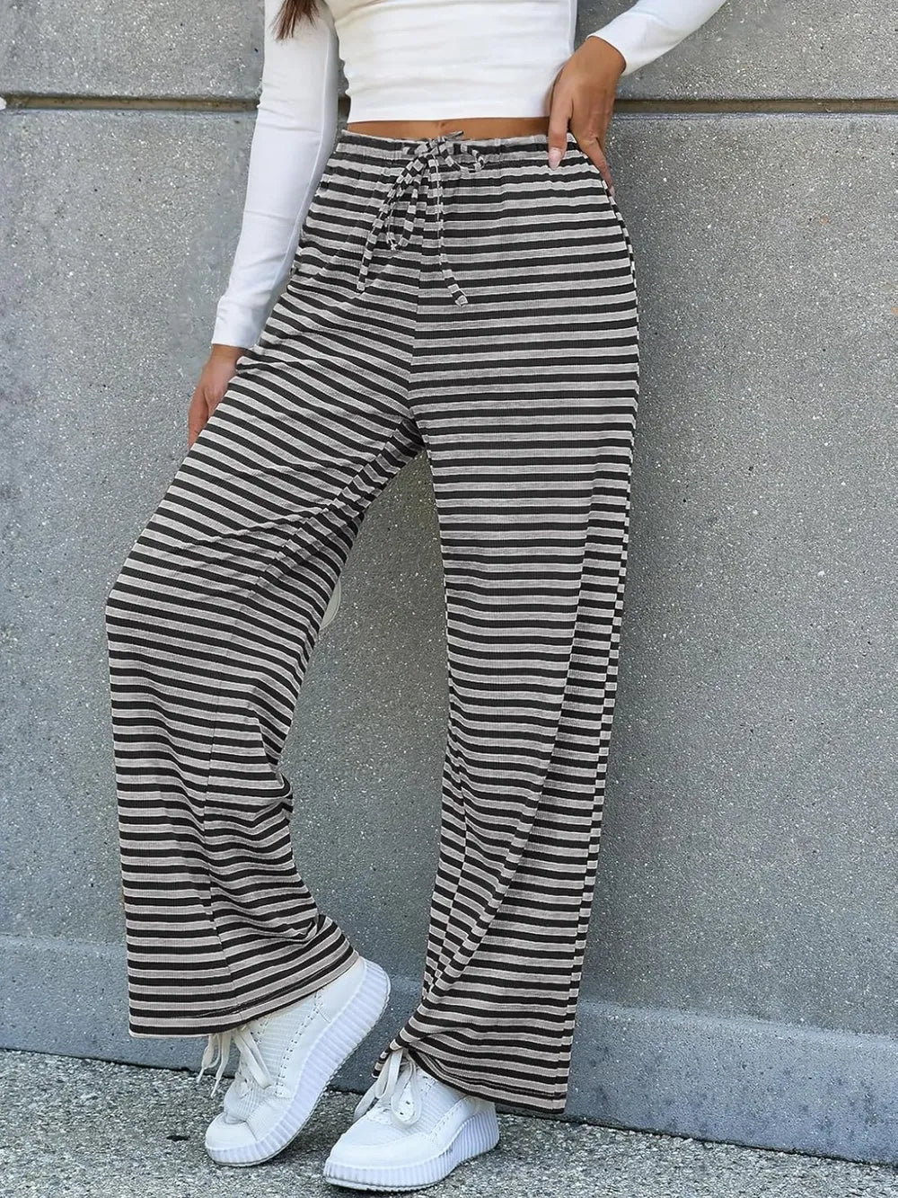 Lovelet Striped Wide Leg Pants-Krush Kandy, Women's Online Fashion Boutique Located in Phoenix, Arizona (Scottsdale Area)