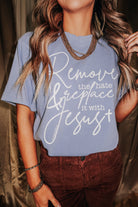 Replace It With Jesus Mock Neck Tee-Krush Kandy, Women's Online Fashion Boutique Located in Phoenix, Arizona (Scottsdale Area)