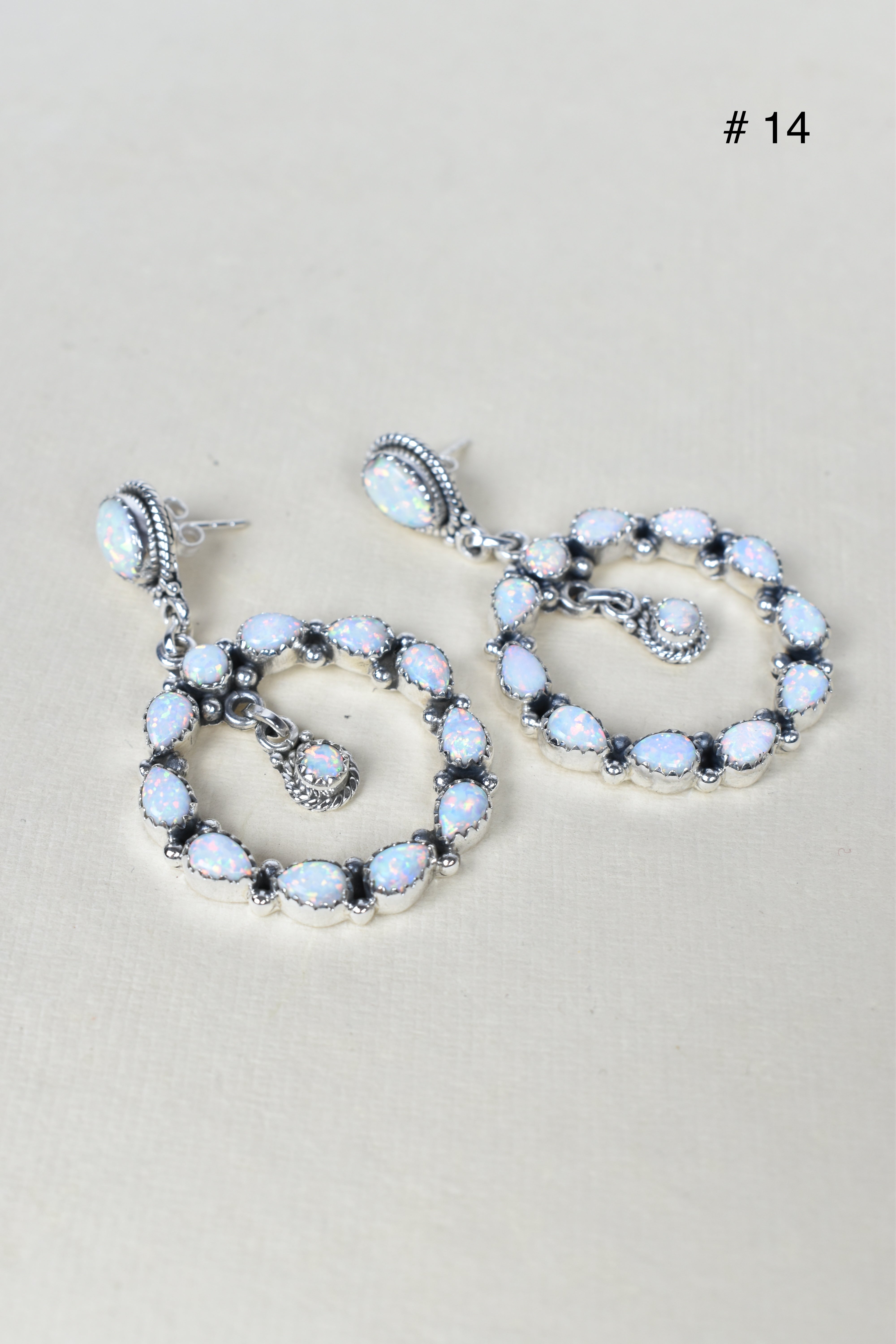 Jeweled Hoop Swing Sterling Silver Earrings-Earrings-Krush Kandy, Women's Online Fashion Boutique Located in Phoenix, Arizona (Scottsdale Area)