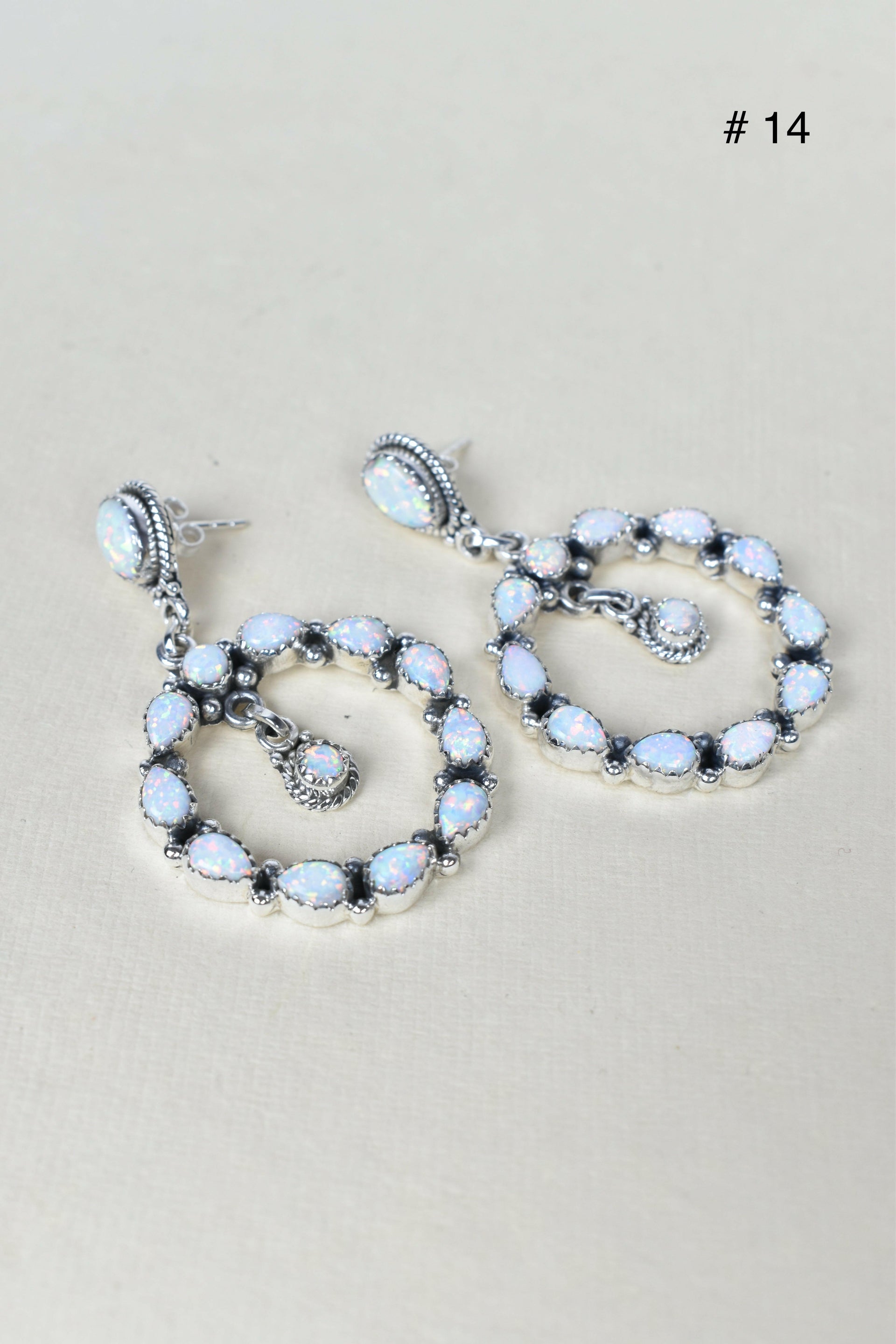 Jeweled Hoop Swing Sterling Silver Earrings-Drop Earrings-Krush Kandy, Women's Online Fashion Boutique Located in Phoenix, Arizona (Scottsdale Area)