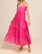 SO ME Stripe Tiered Maxi Dress with Colorful Chain Strap-Dresses-Krush Kandy, Women's Online Fashion Boutique Located in Phoenix, Arizona (Scottsdale Area)
