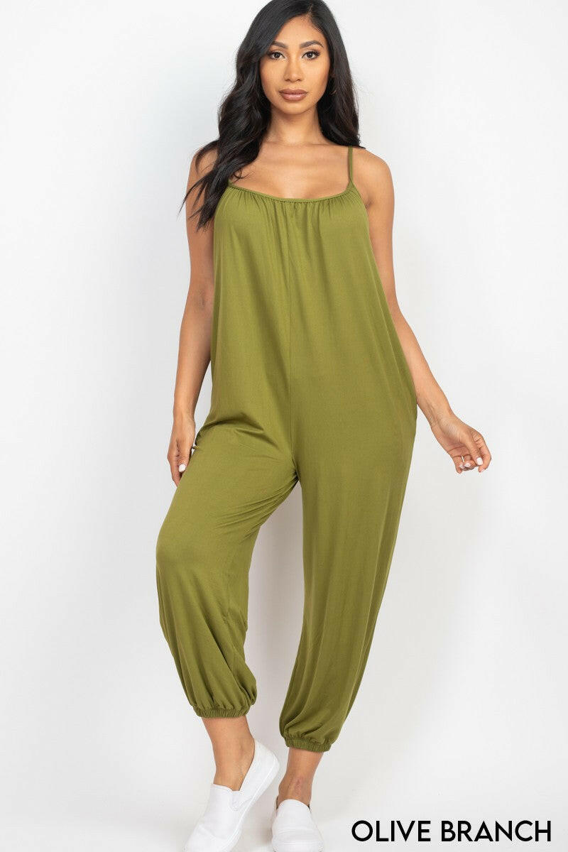 Sleeveless Jogger Jumpsuit | S-3X-Jumpsuits & Rompers-Krush Kandy, Women's Online Fashion Boutique Located in Phoenix, Arizona (Scottsdale Area)